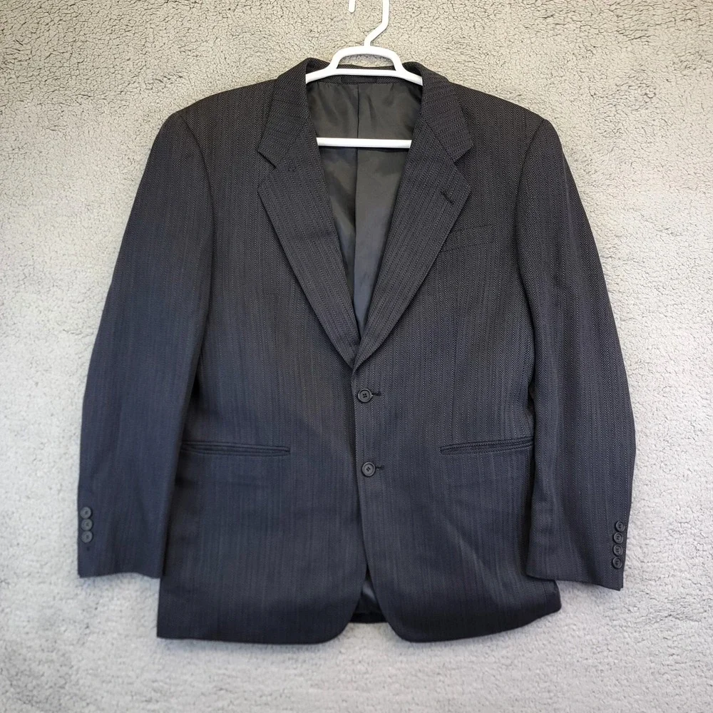 Louise Raphael Soft Suit Men's 40R Vintage 100%‎ Pure Wool Herringbone Macy's